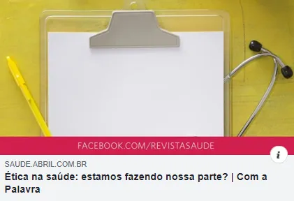 Ética na saúde: estamos fazendo nossa parte?